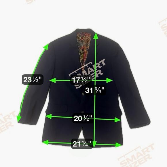 Robert Graham Men's Wool Blazer Sport Coat Navy with CPaisley Lining EUC Size 40 - Picture 7 of 7